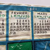 Tea towel calendar 61 years