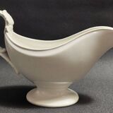 White iron earth sauce boat from Creil and Montereau, late 19th century