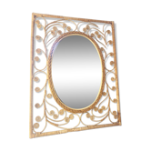 Peacock rattan XXL mirror, 1970