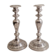 Pair of silver bronze torches, XIXth