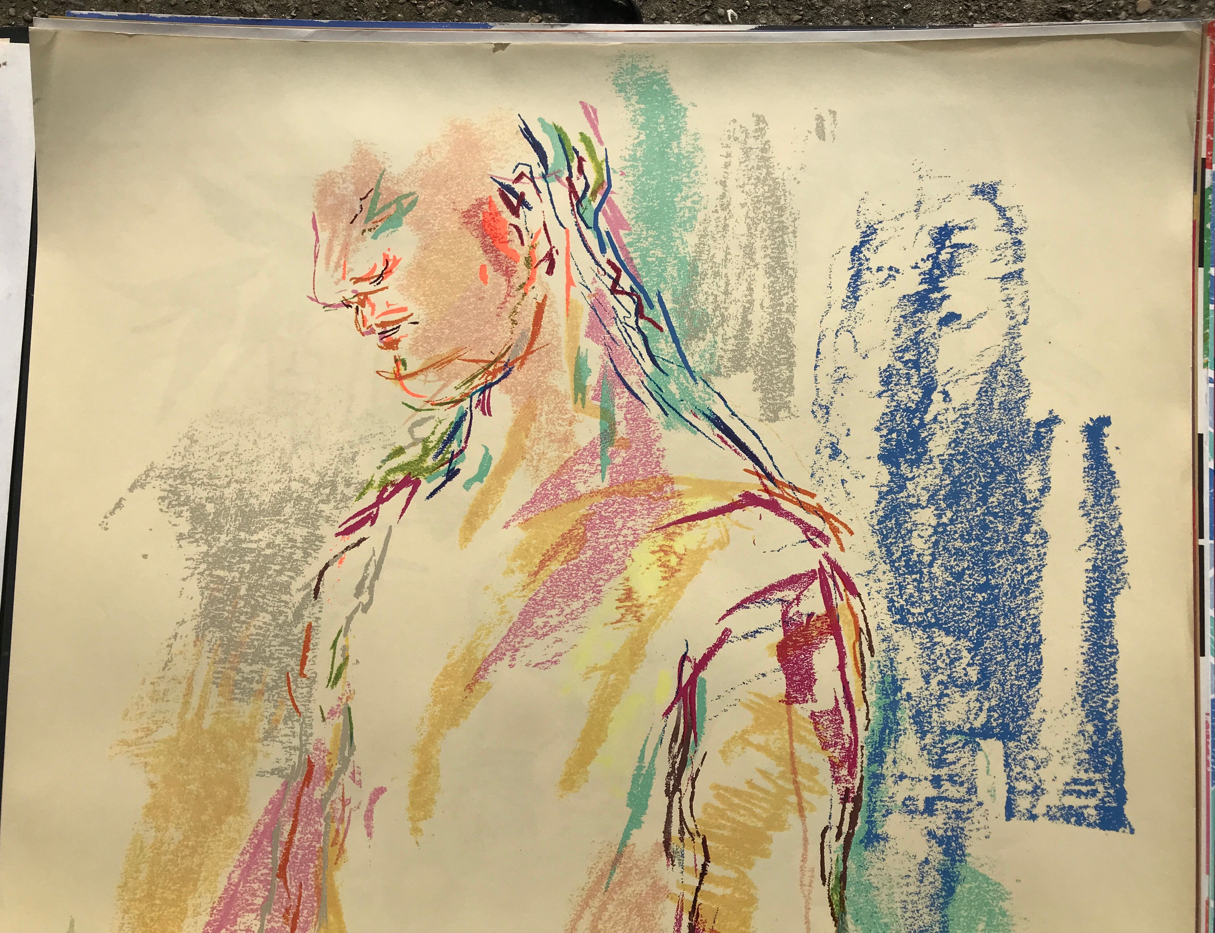 Kokoschka oskar (1886-1980) olympische spiele munchen, 1972. original poster