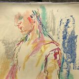 Kokoschka oskar (1886-1980) olympische spiele munchen, 1972. original poster