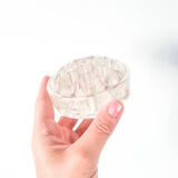 Vintage glass flower pick made in France