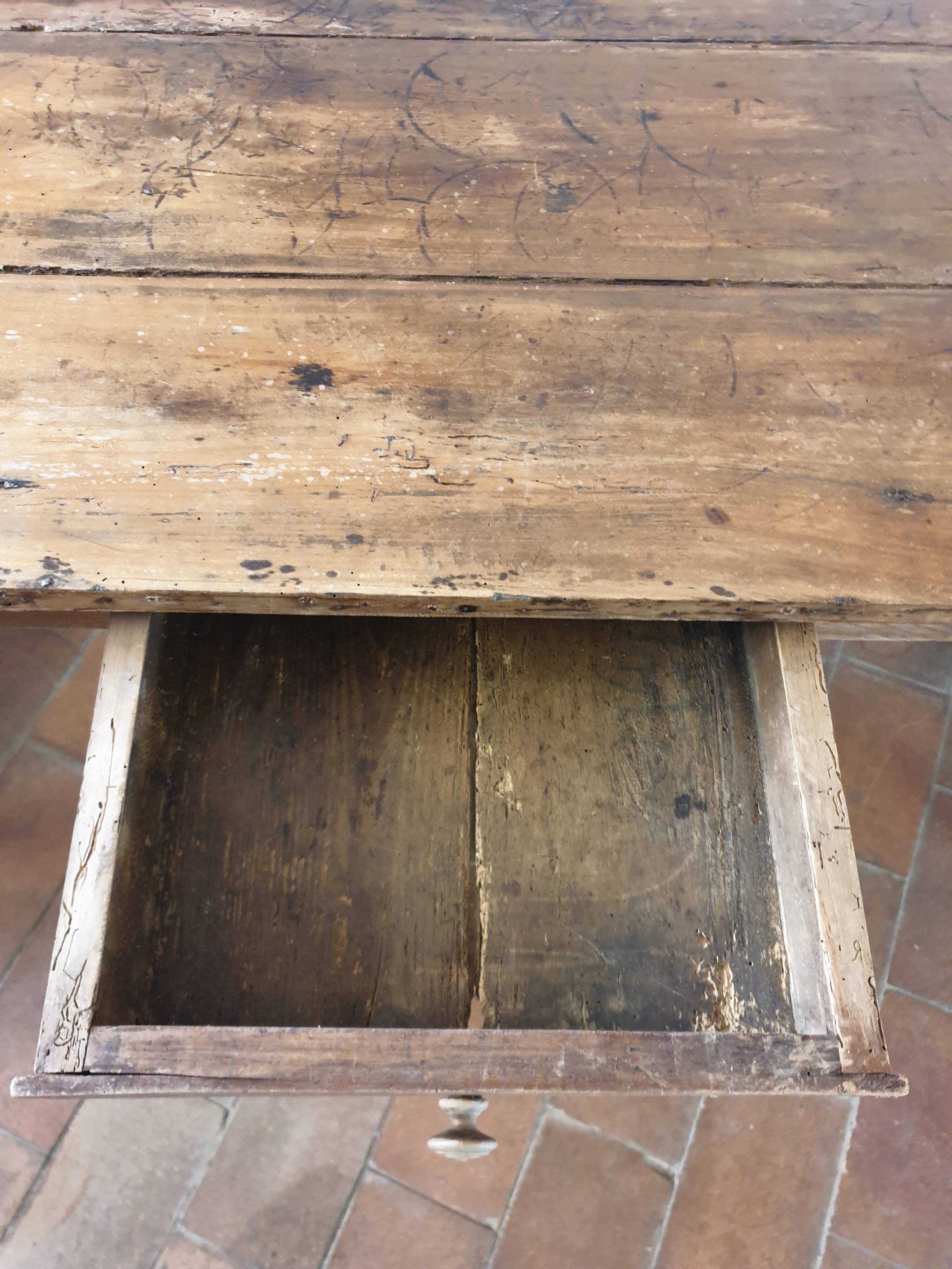 Table merisier foot spindle