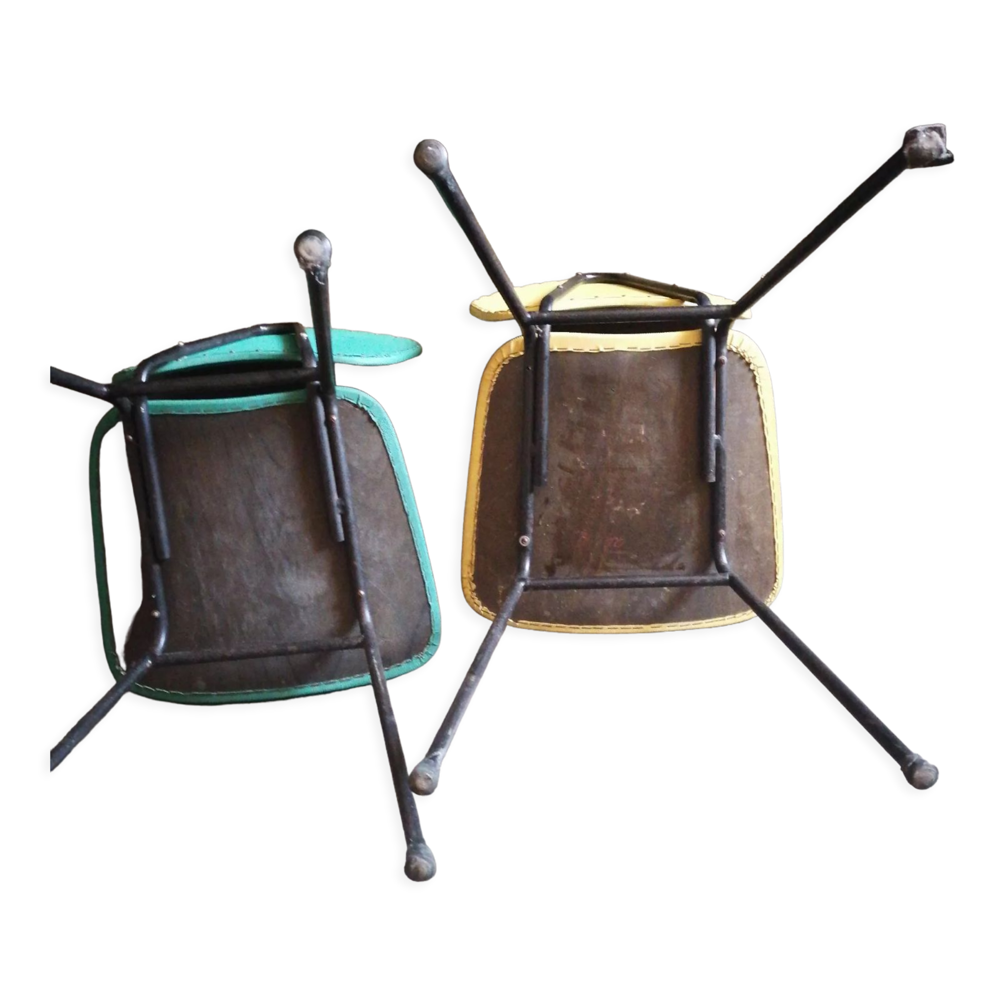 Set of 2 1950 60 skai chairs