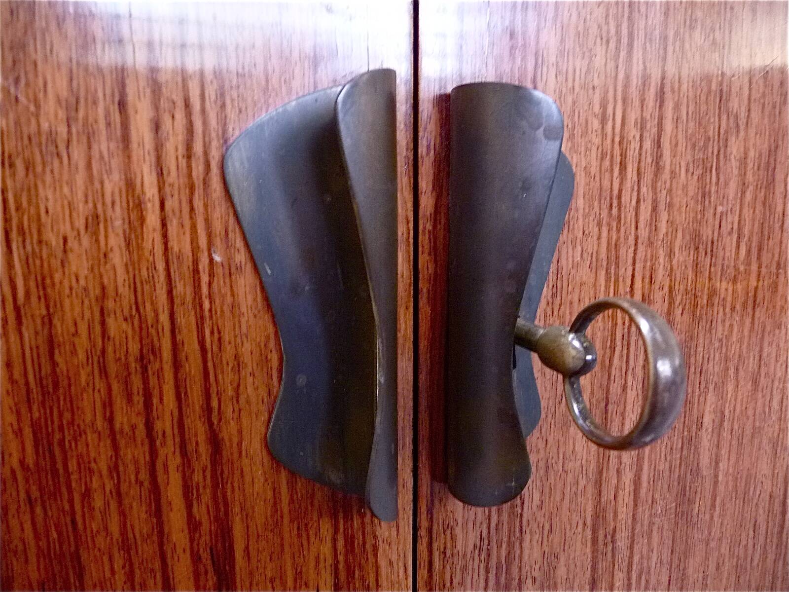 Large Italian Mid-Century Sideboard with Brass Details, 1950s