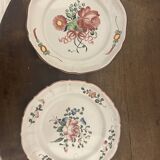 2 antique earthenware dishes from Les Islettes, 18th century