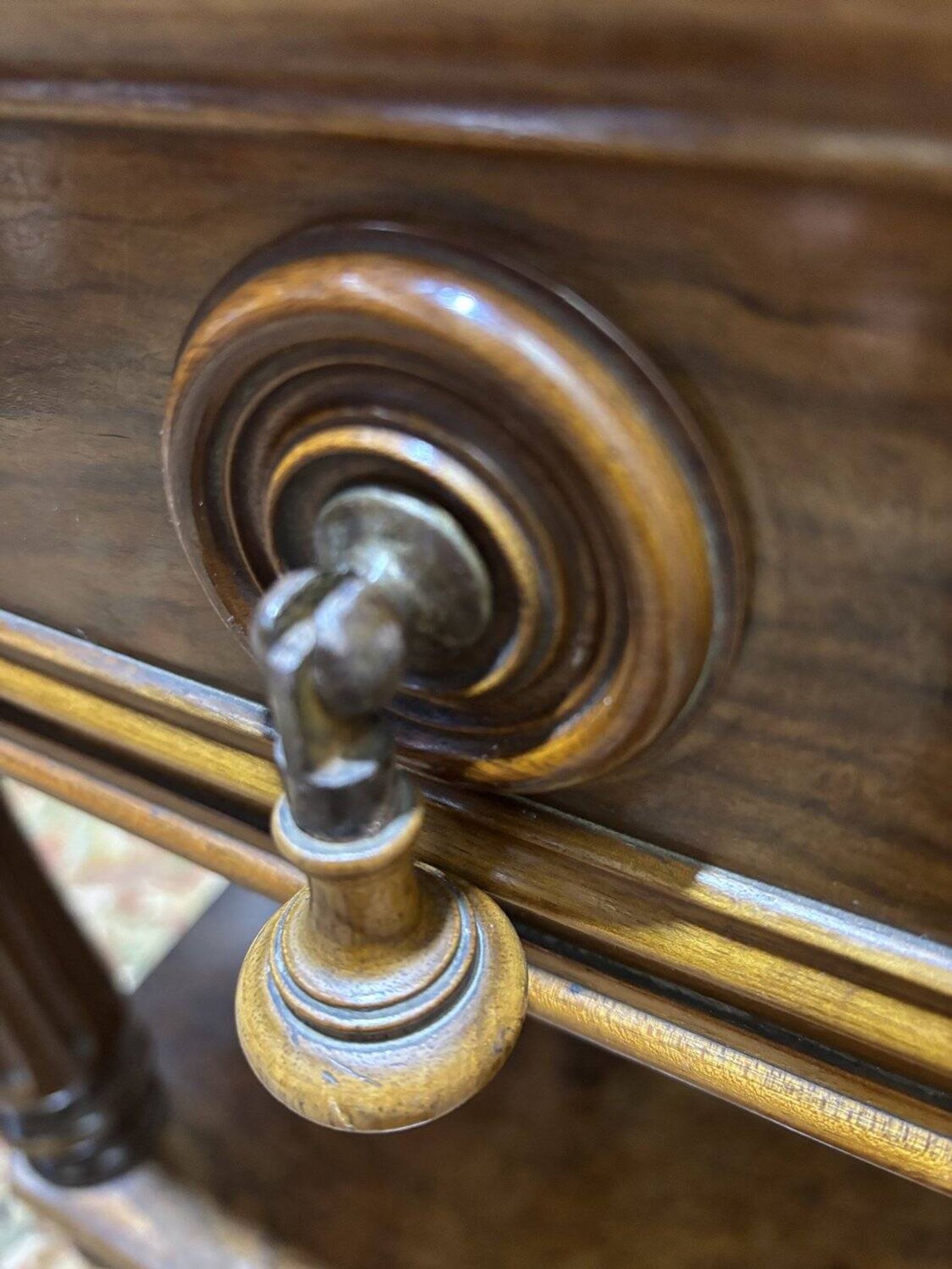 Napoleon III period console in walnut and veneer