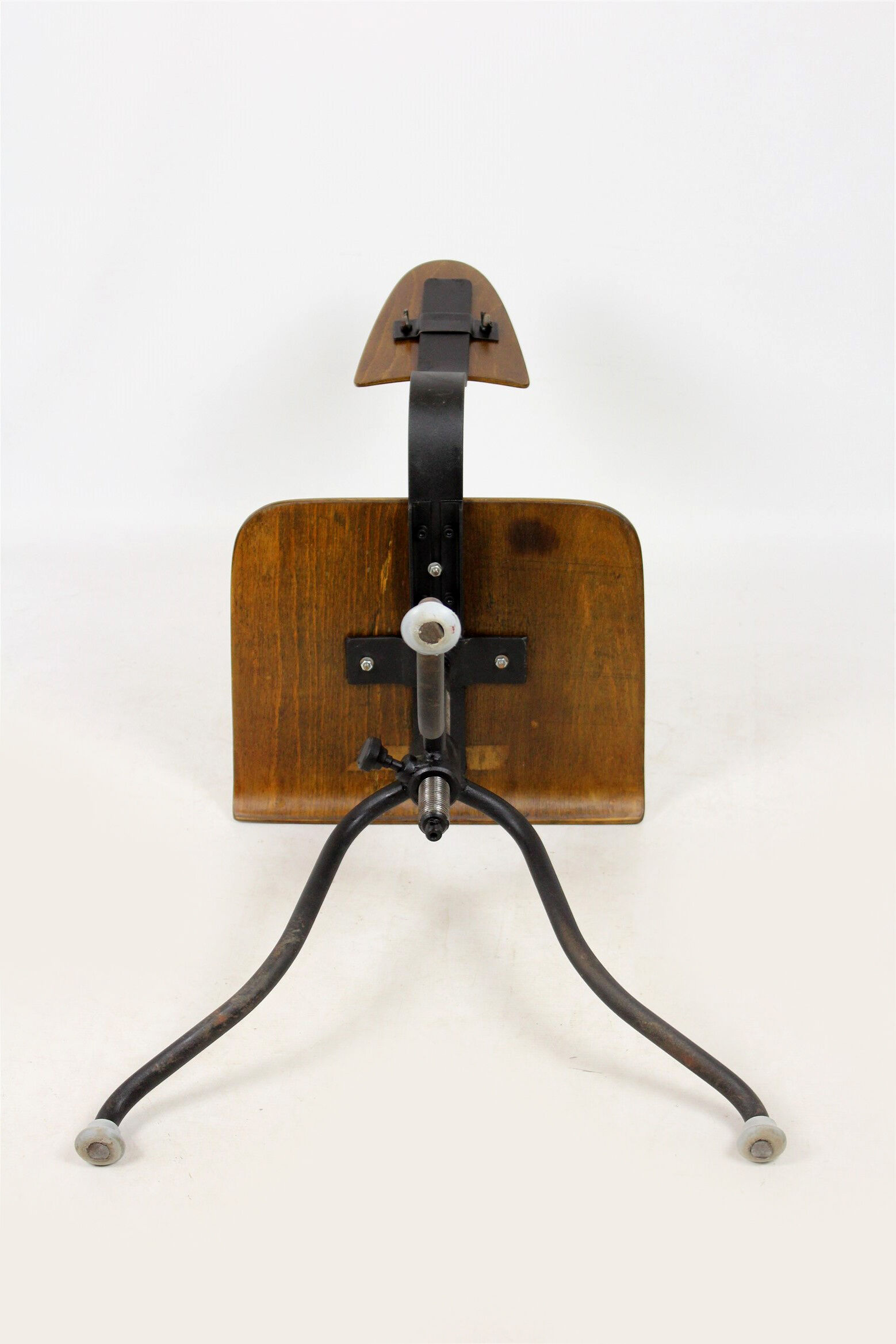 Industrial steel and wood swivel chair from Tomáš Baťa, 1940s