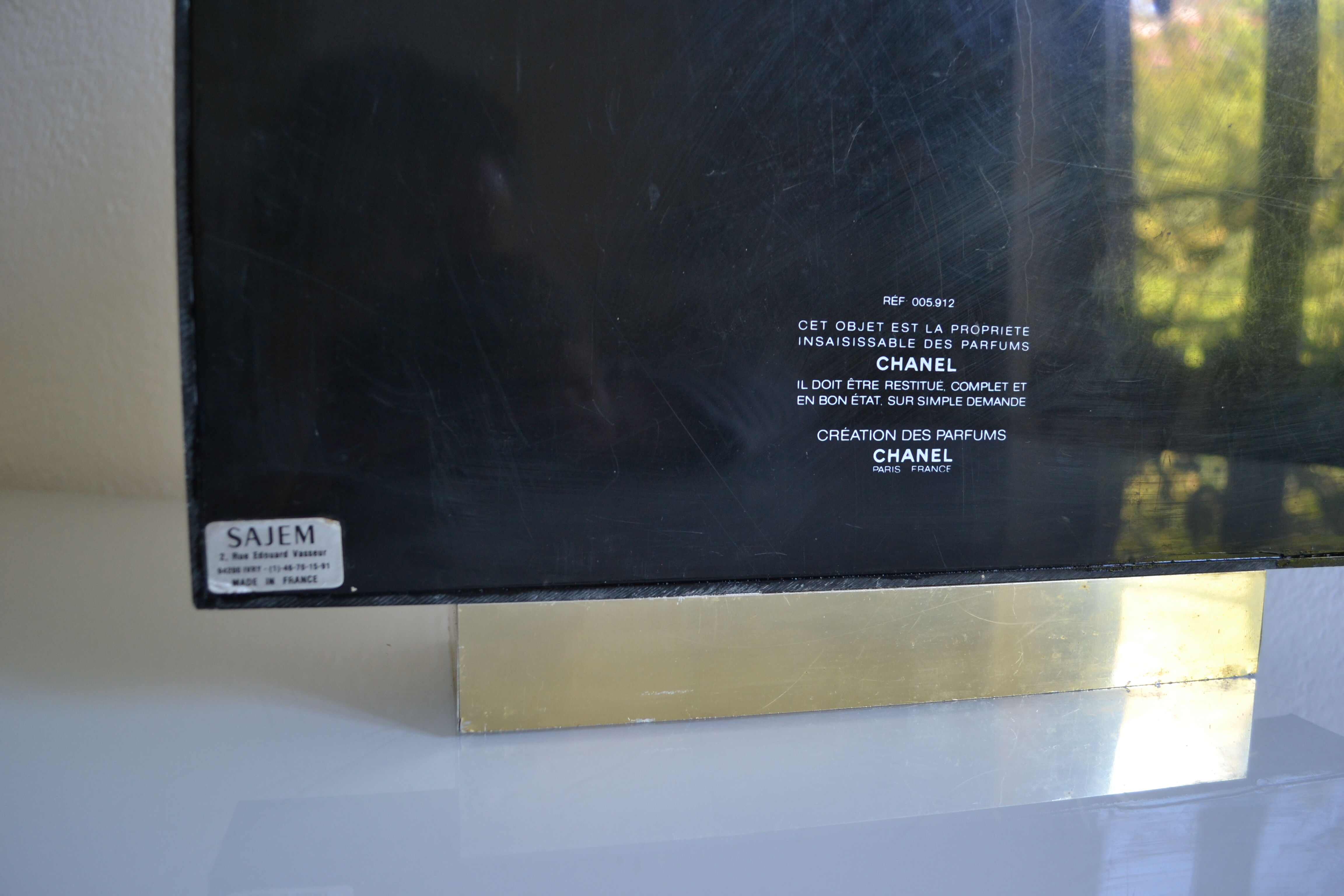 Vintage chanel boutique advertising sign n°5