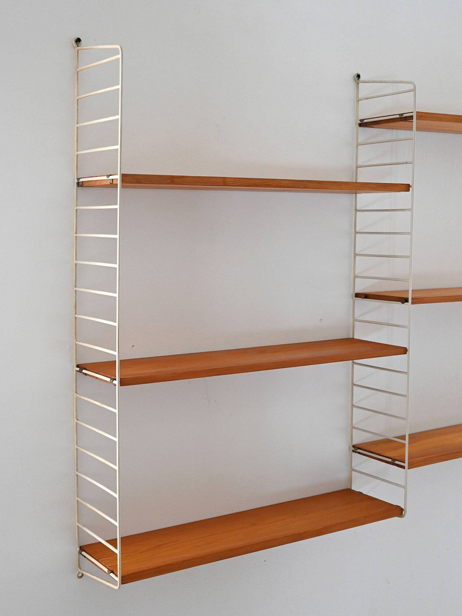 1960s Scandinavian Wall Shelving System in Fir