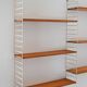 1960s Scandinavian Wall Shelving System in Fir