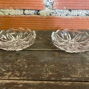 Pair of Antique Saleron Crystal Henri Piubello Salt and Pepper Shakers Vintage