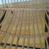 Shell armchairs in rattan and metal year 60
