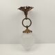 Vintage chandelier in brass and glass