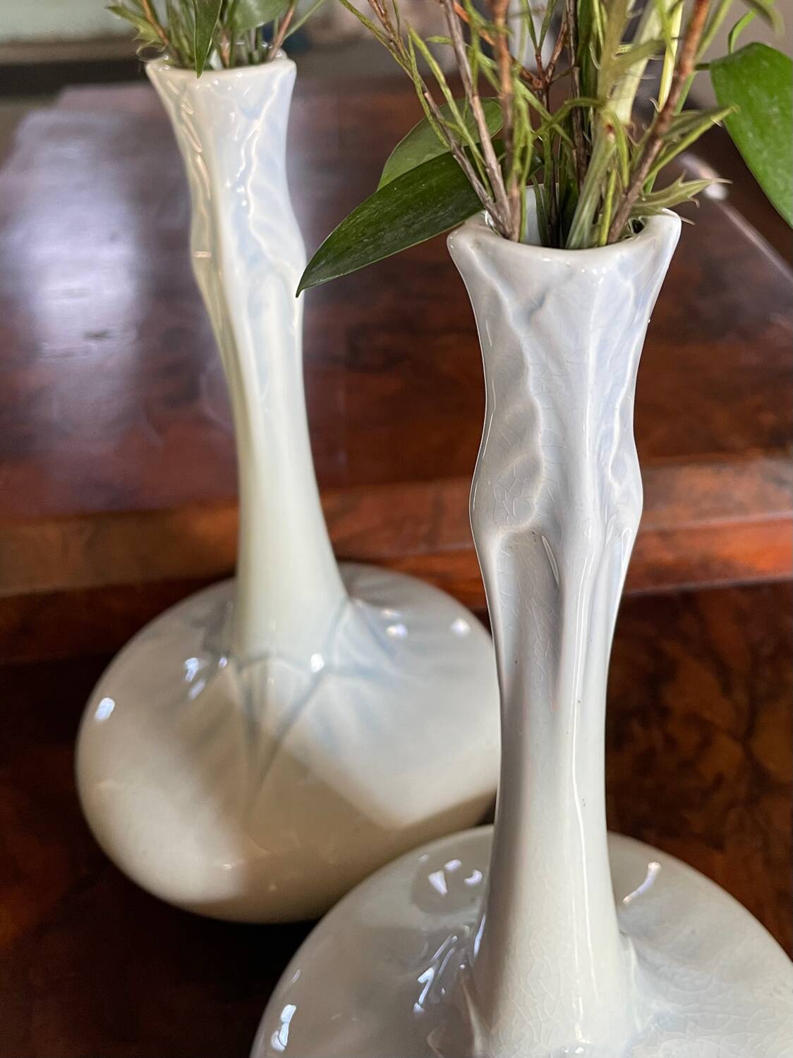 Pair of Art Nouveau vases/soliflores K&G Lunéville - France