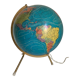 Globe vintage 1975 terrestre verre tripode doré Taride