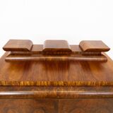 Art Deco walnut chest of drawers, Poland, circa 1930.