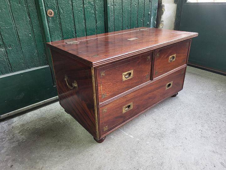 Mahogany and brass boat chest trunk the great pacific s fran