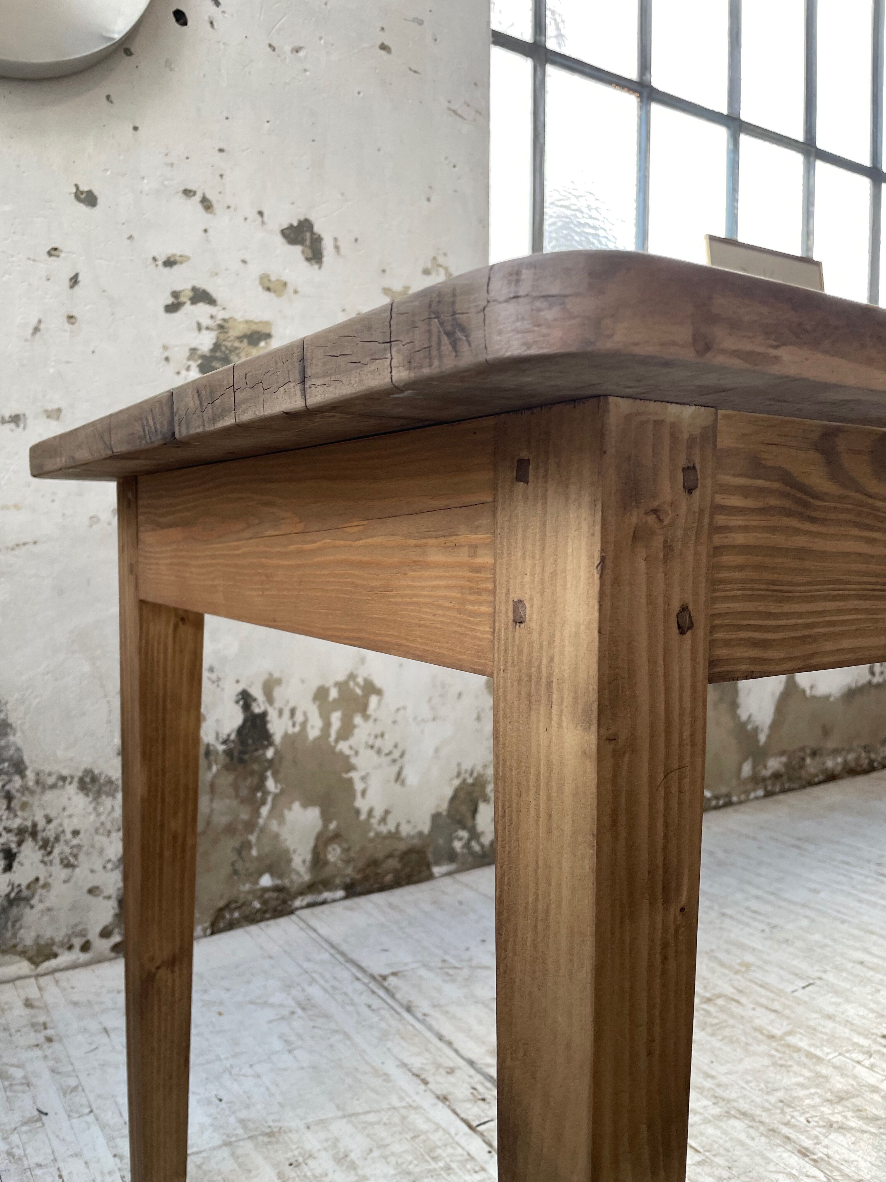 XL farmhouse table in beech and pine 3m