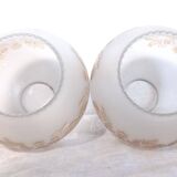 Pair of globes for light fixture