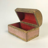 Florentine vintage box, pink and gold