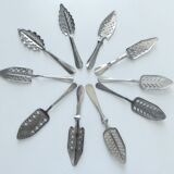 10 Vintage French Absinthe Spoons all Different
