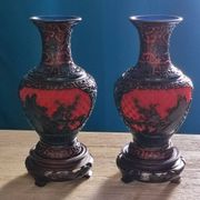 Cinnabar vases