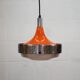 Vintage Chrome & Orange Pendant Lamp - 1970s Massive Belgium Lighting