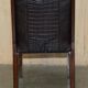 Chaises d'appoint Ralph Lauren Metropolis cuir patiné crocodile
