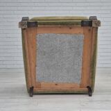 1950s, Danish relax armchair, green furniture velour, beech wood.