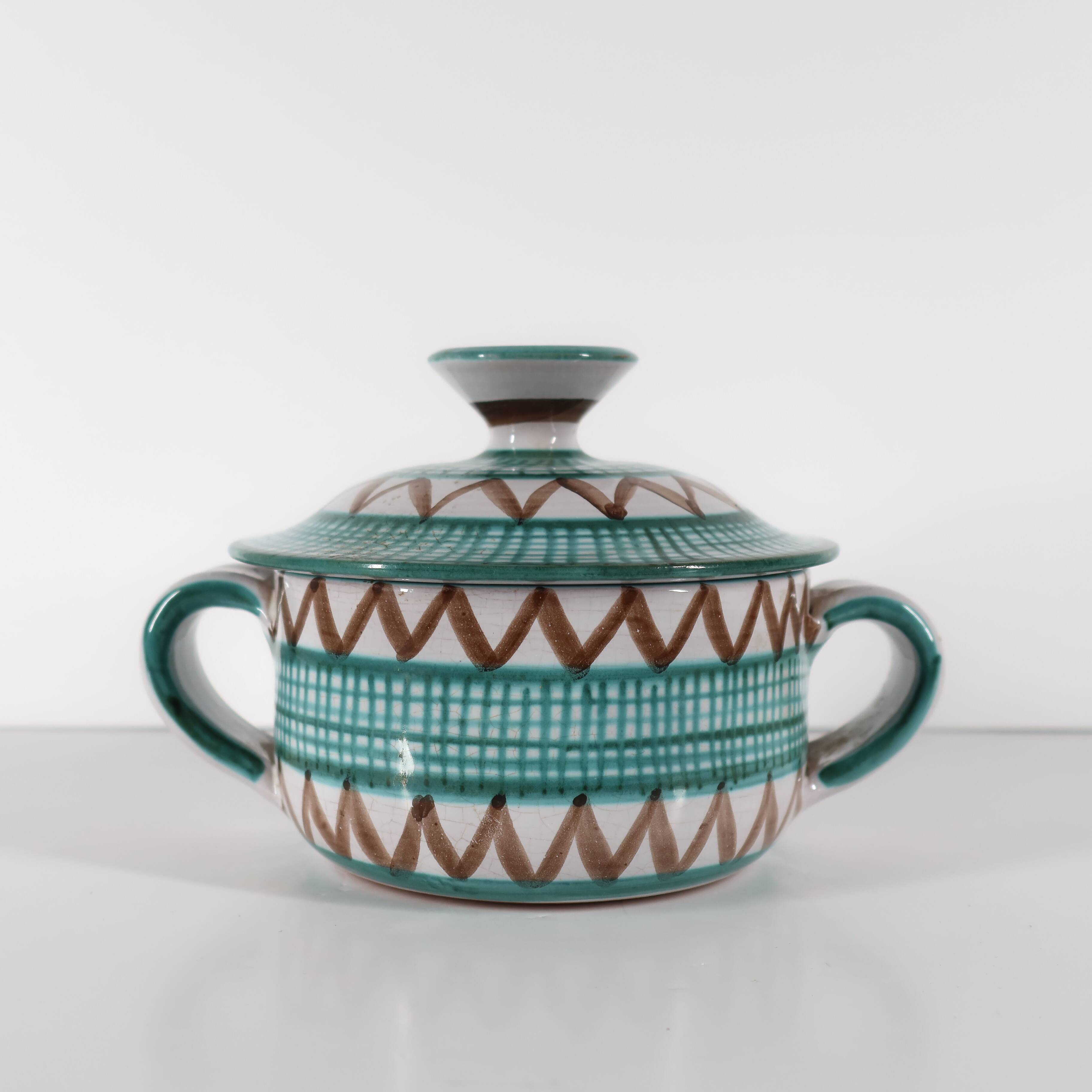 Ceramic pot signed RP Robert Picault, Vallauris, 1950s