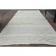 1970s Vintage Turkish Oushak Handmade Wool Cotton Gray Runner Rug 90x341