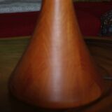 Large vintage table lamp by fog and morup in teak denmark 1960