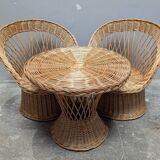 3-piece rattan lounge set