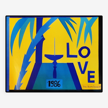 Yves Saint Laurent / 1986 / Affiche « Love »