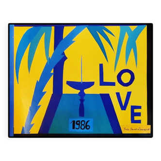 Yves Saint Laurent / 1986 / “Love” poster