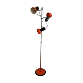 Lampadaire 3 spots oranges 1970