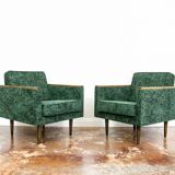 Customizable Pair Of Armchairs in Green, Poland 1970s.