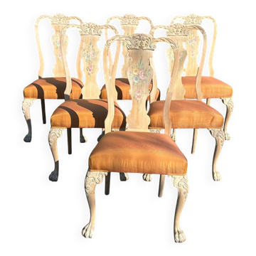 6 baroque chairs the lot