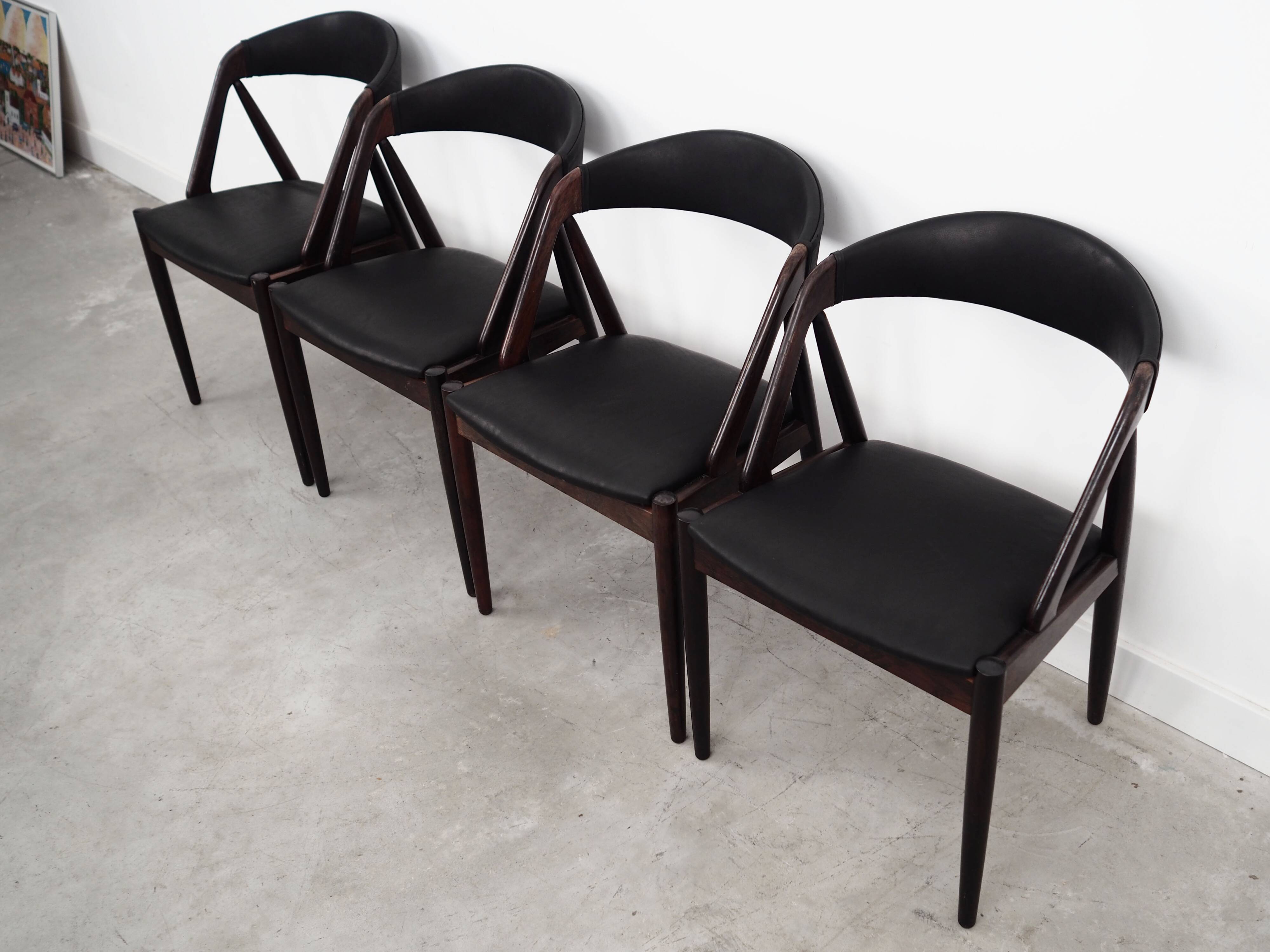 Set of four rosewood chairs, Danish design, 1970s, designer Kai Kristiansen