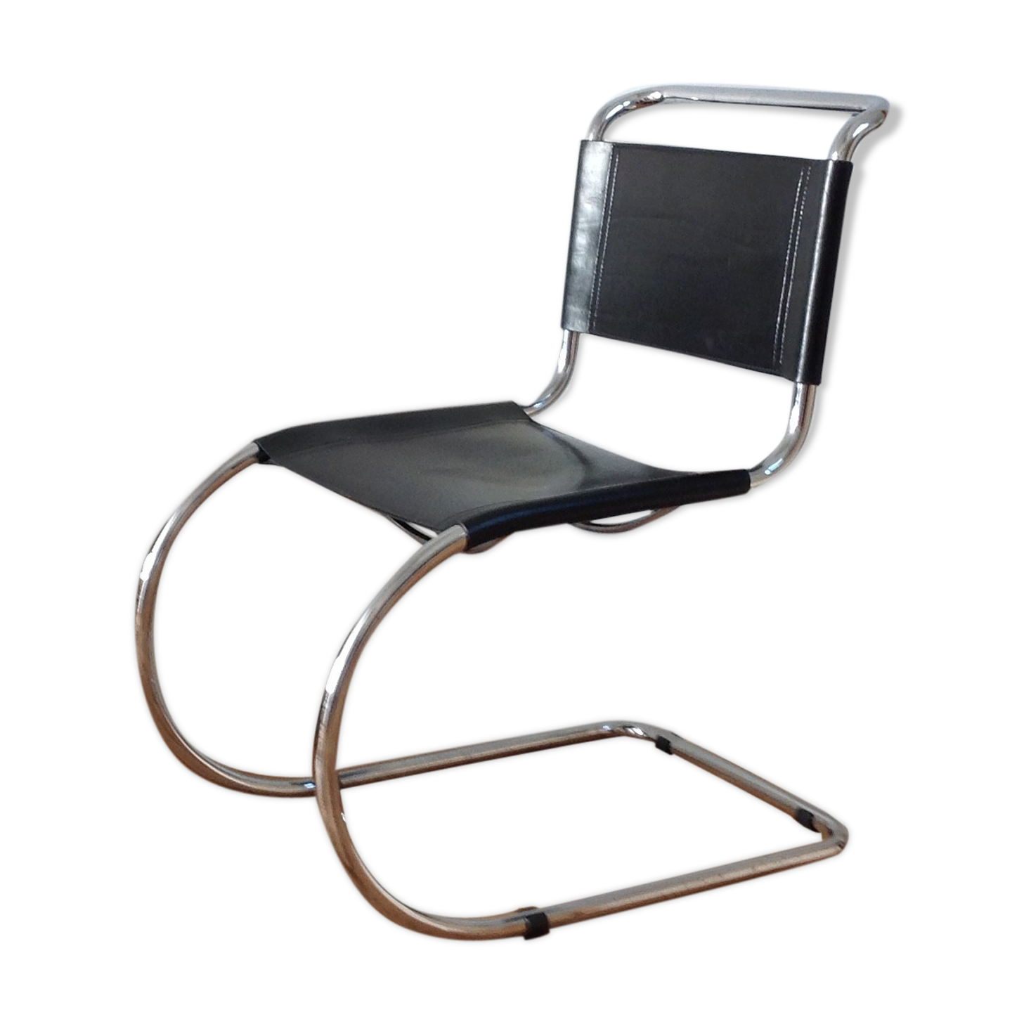 Mies Van Rohe chrome and leather chair