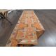 1970s Vintage Turkish Oushak Handmade Orange Runner Rug 86x367
