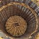 Two-tone wicker round basket from the 1980s.