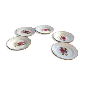 Set de 6 assiettes plates de Gien modèle Chambord