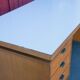 Wood desk and black metal structure with melamine top, Charron Edition, large office 2 boxes