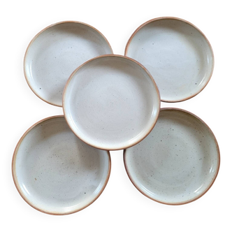 Authentic stoneware dinner plates