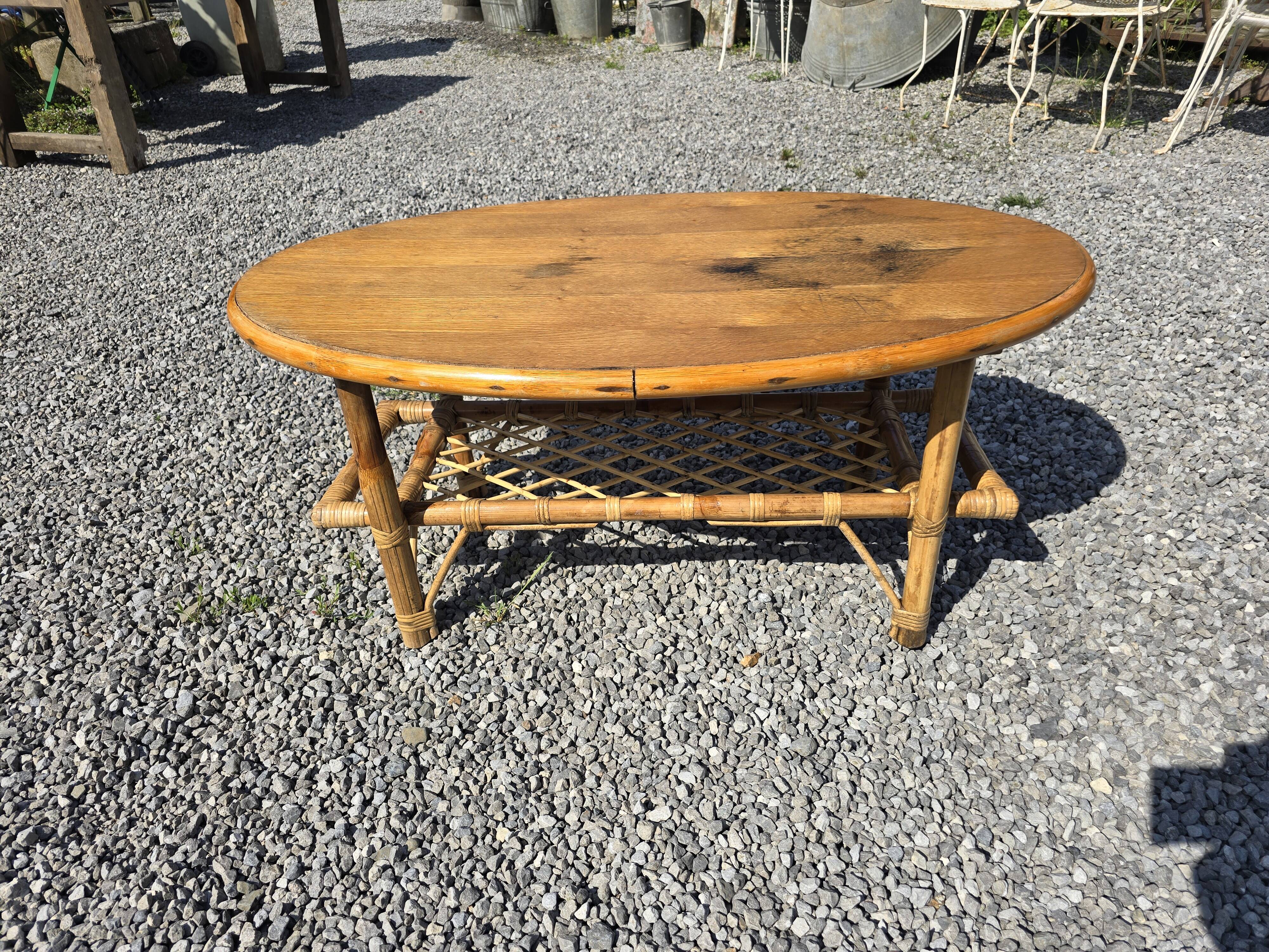Rattan coffee table