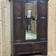 English oak wardrobe from the beginning of the 20th century - Dismantable into 3 parts