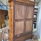 Armoire en ronce de noyer, 2 portes, 2 tiroirs